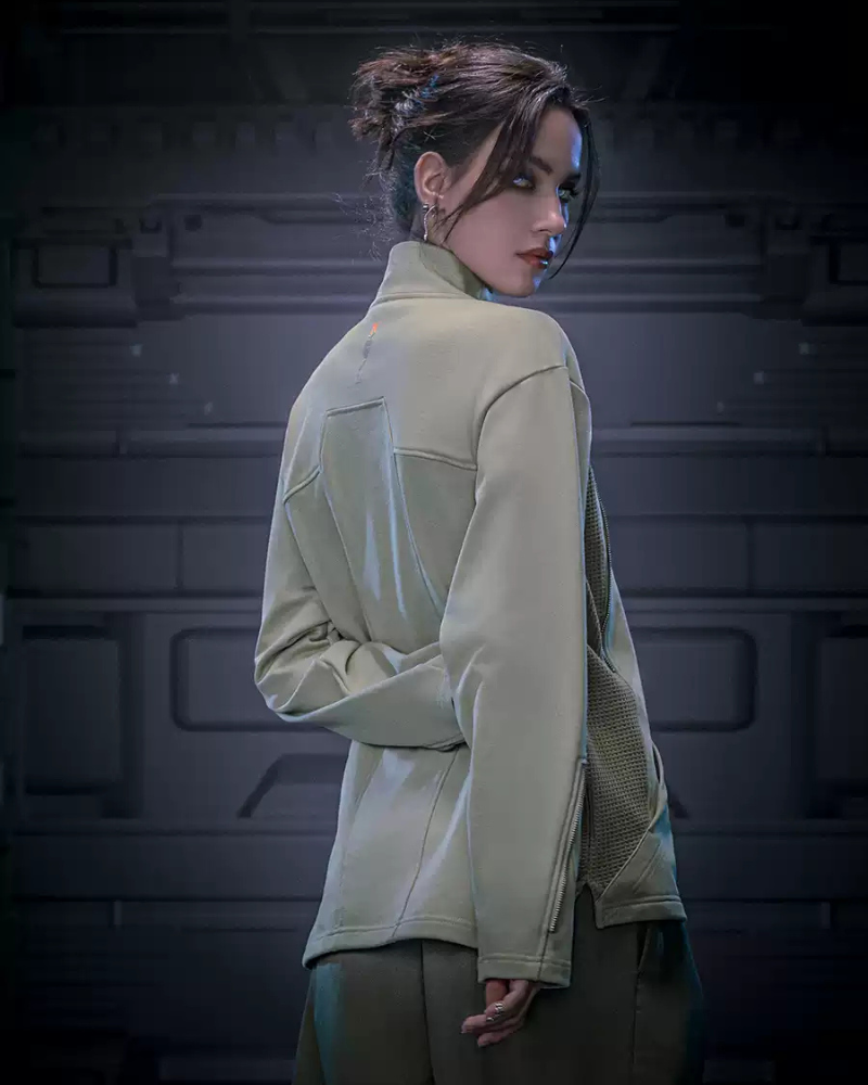 Cyberpunk Outfits Cotton Unisex Turtleneck Pullover Sweatshirt