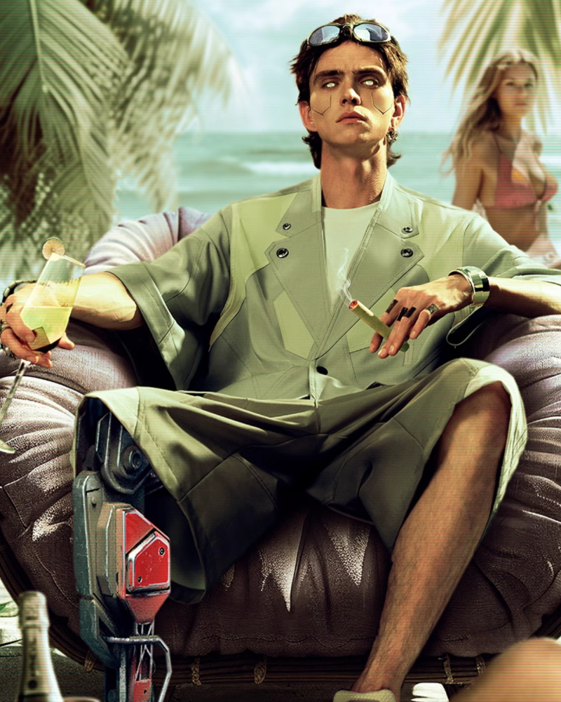 Cyberpunk Outfits Demiurge IV Short Sleeve Suit