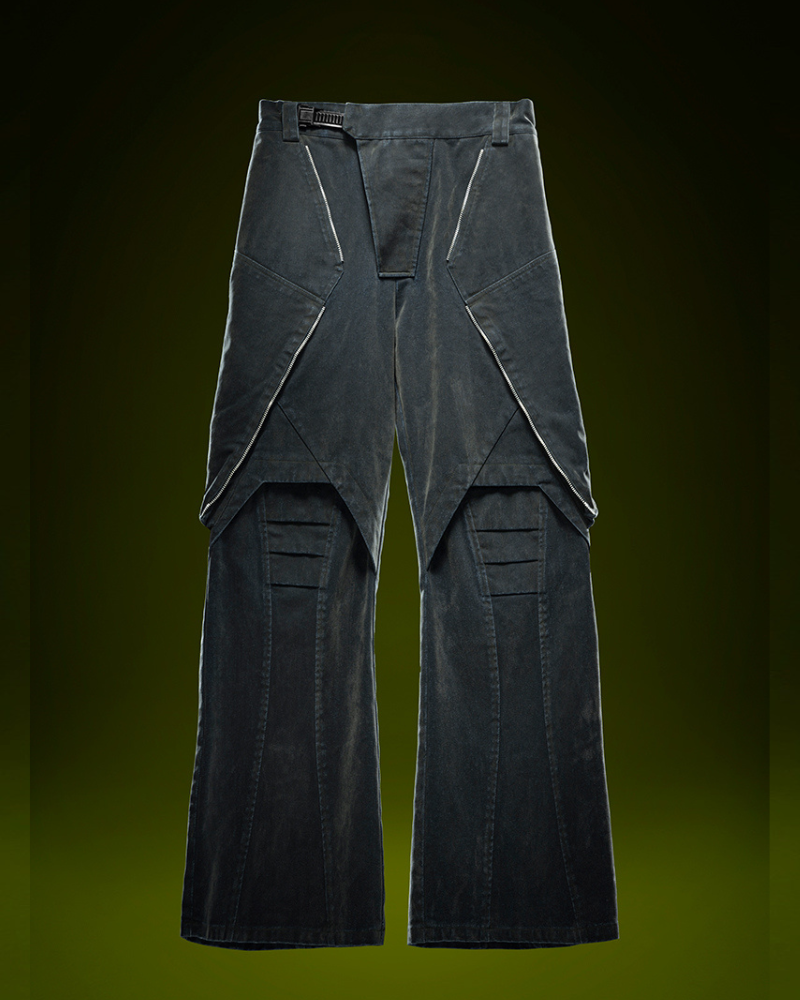 Cyberpunk Outfits Heavy Duty Loose Velvet Denim Pants
