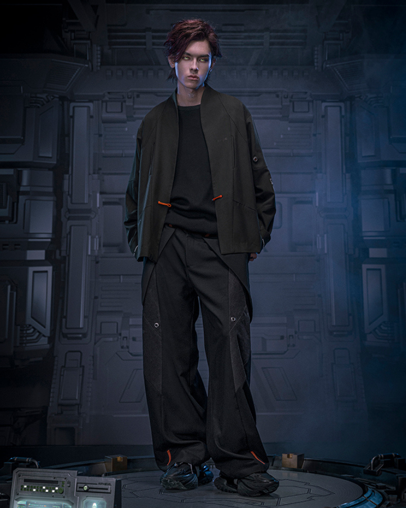 Cyberpunk Outfits Invisible Street Unisex Loose Pants