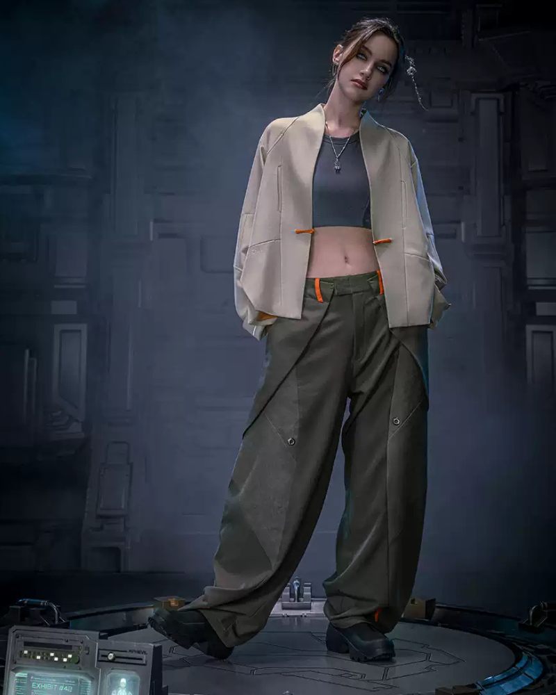 Cyberpunk Outfits Invisible Street Unisex Loose Pants