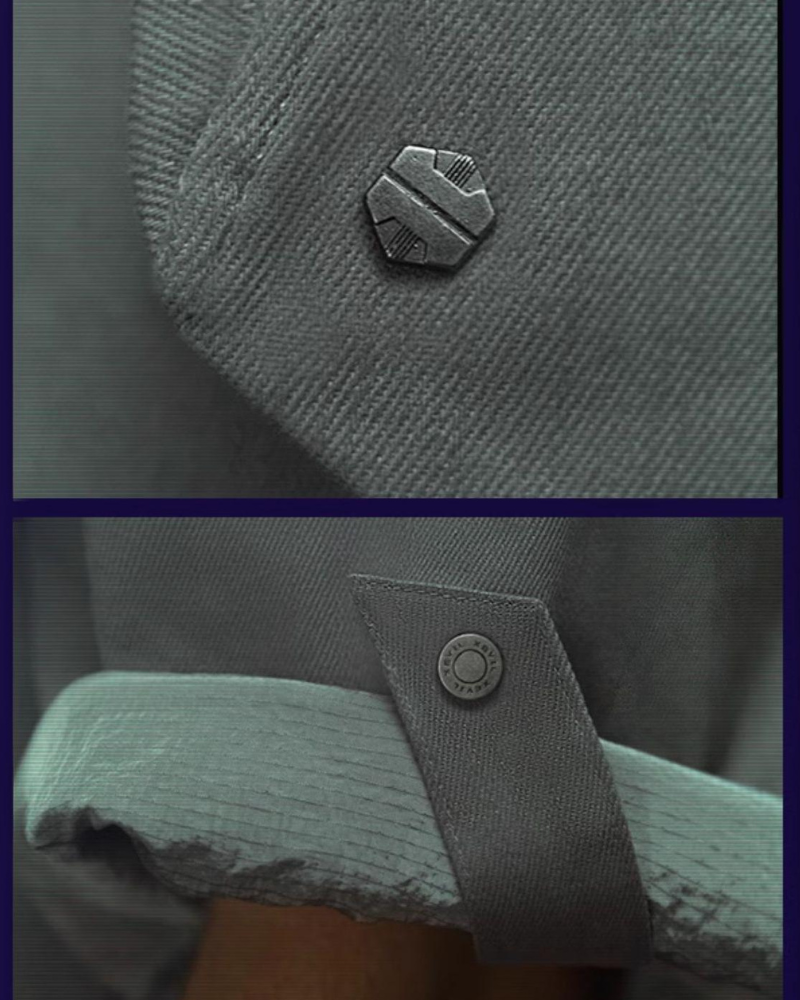 Cyberpunk Outfits Military Style Short Sleeve Shirt