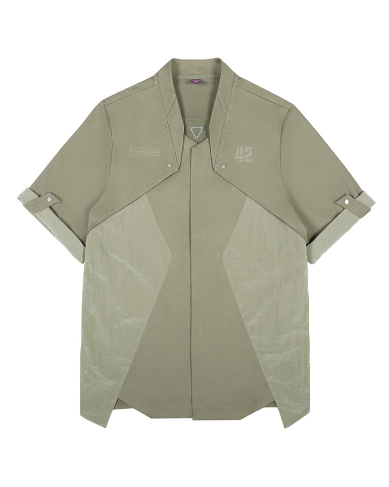Cyberpunk Outfits Military Style Short Sleeve Shirt