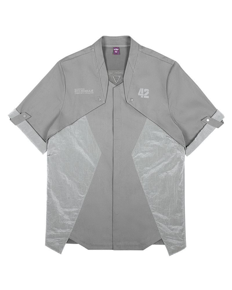 Cyberpunk Outfits Military Style Short Sleeve Shirt
