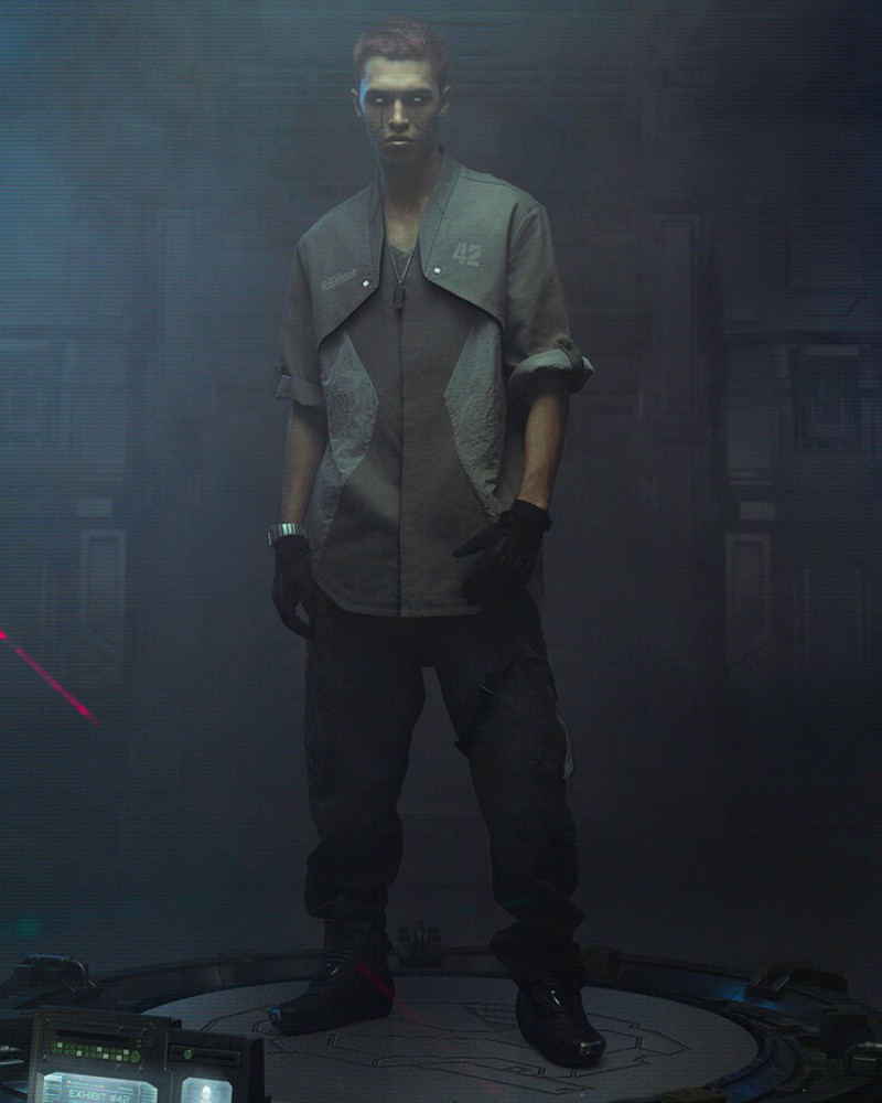 Cyberpunk Outfits Military Style Short Sleeve Shirt