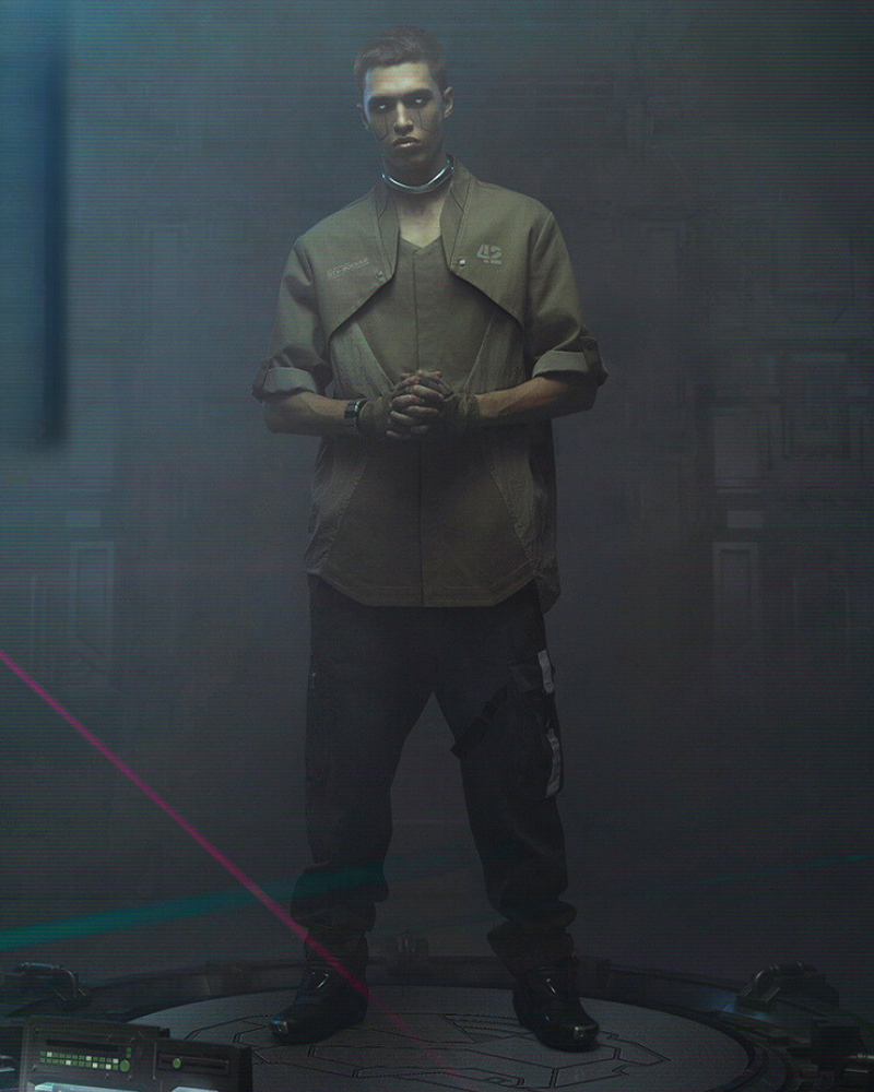 Cyberpunk Outfits Military Style Short Sleeve Shirt