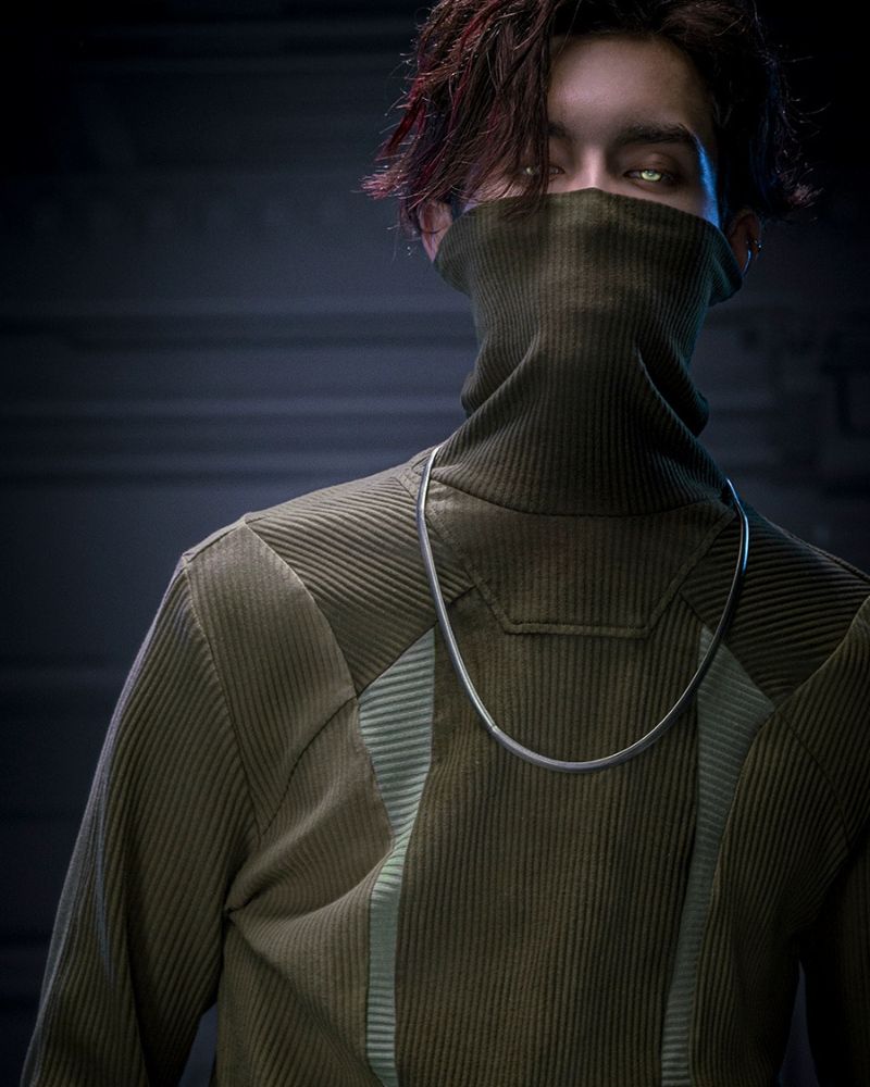 Cyberpunk Outfits Unisex Turtleneck Sweatshirt