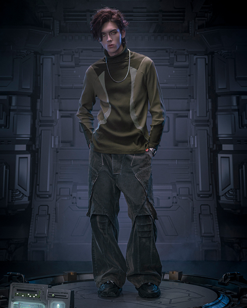 Cyberpunk Outfits Unisex Turtleneck Sweatshirt