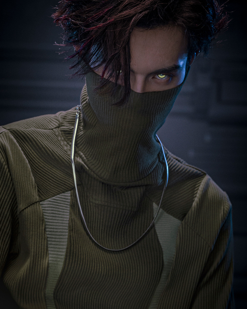Cyberpunk Outfits Unisex Turtleneck Sweatshirt