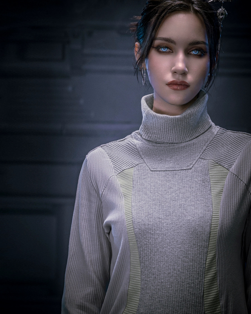 Cyberpunk Outfits Unisex Turtleneck Sweatshirt