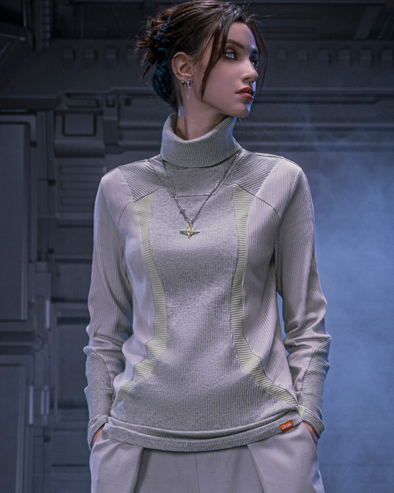 Cyberpunk Outfits Unisex Turtleneck Sweatshirt