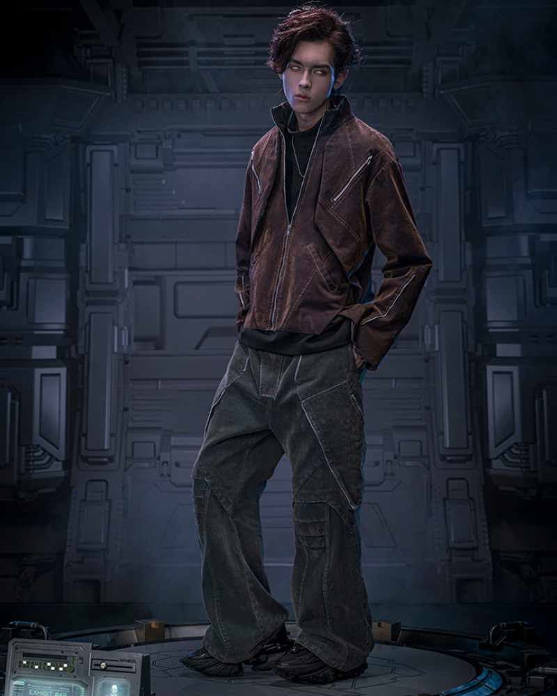 Cyberpunk Outfits Unisex Velvet Short Jacket