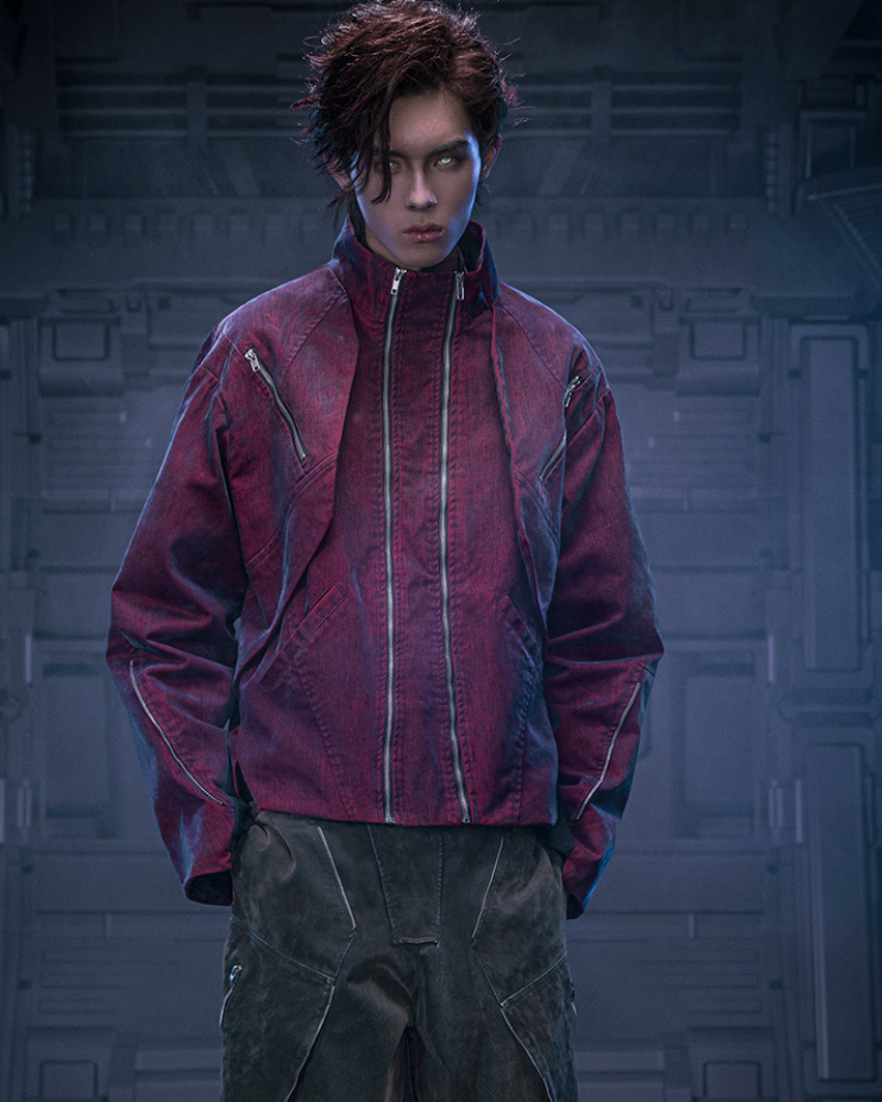 Cyberpunk Outfits Unisex Velvet Short Jacket