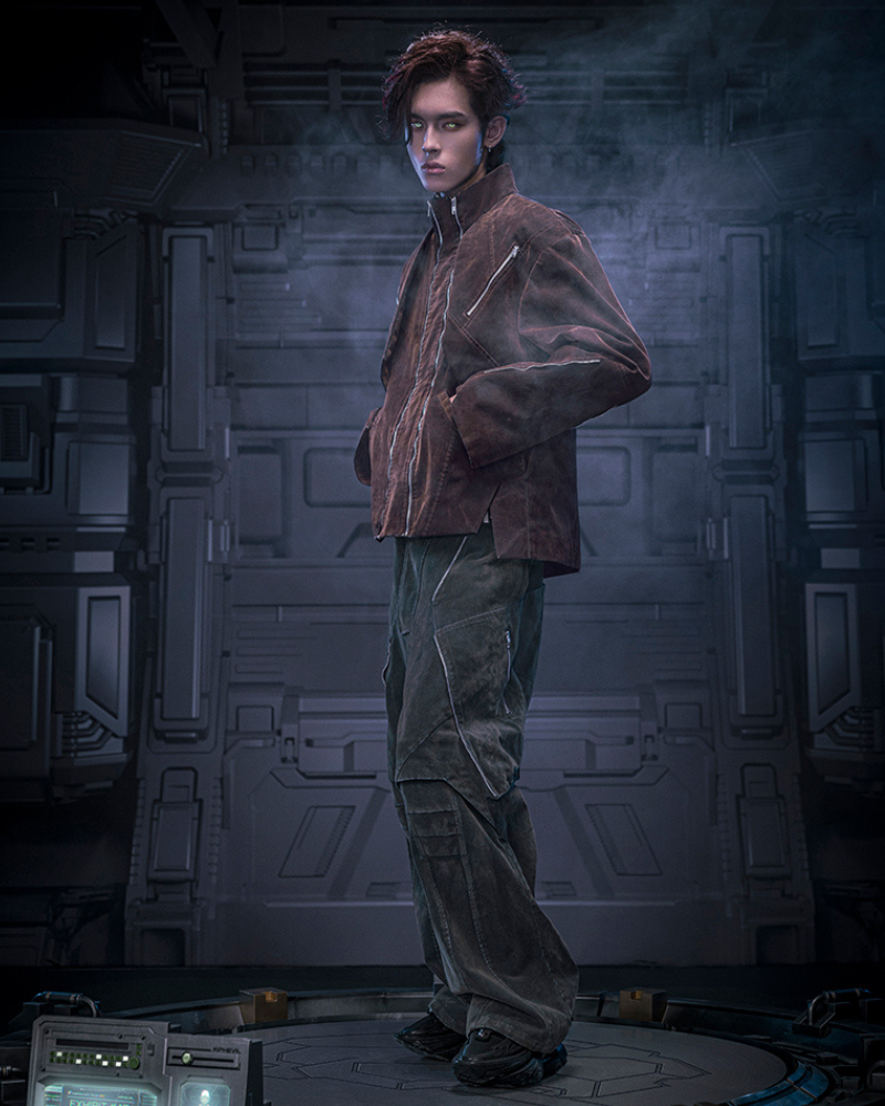 Cyberpunk Outfits Unisex Velvet Short Jacket