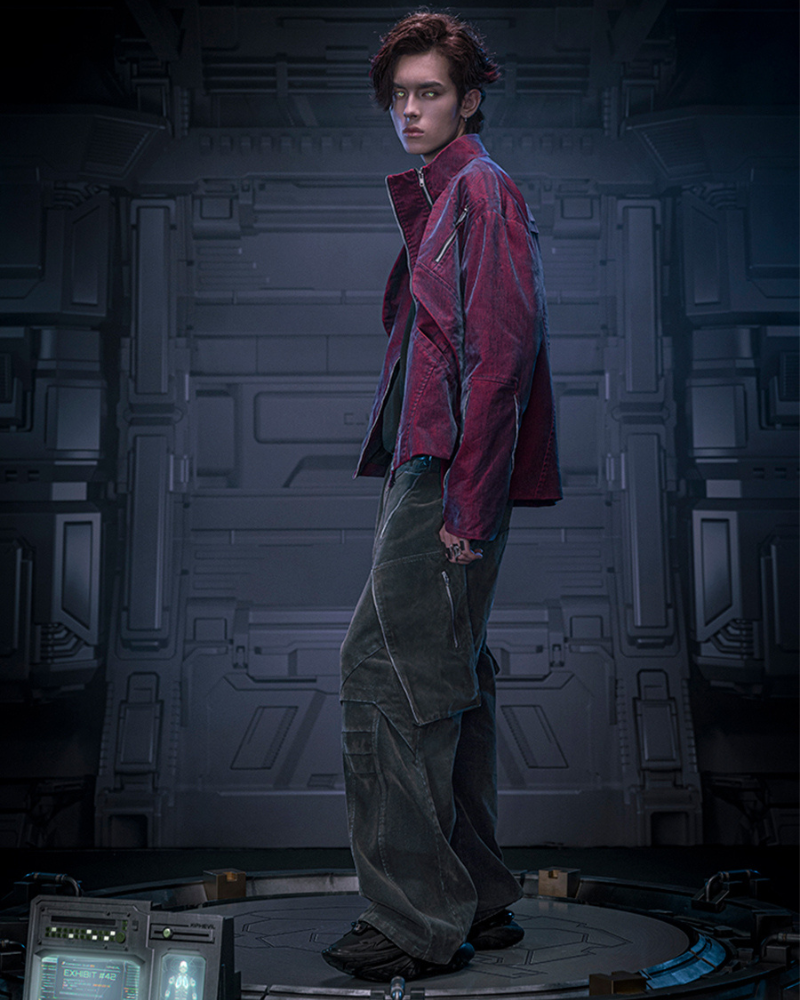 Cyberpunk Outfits Unisex Velvet Short Jacket