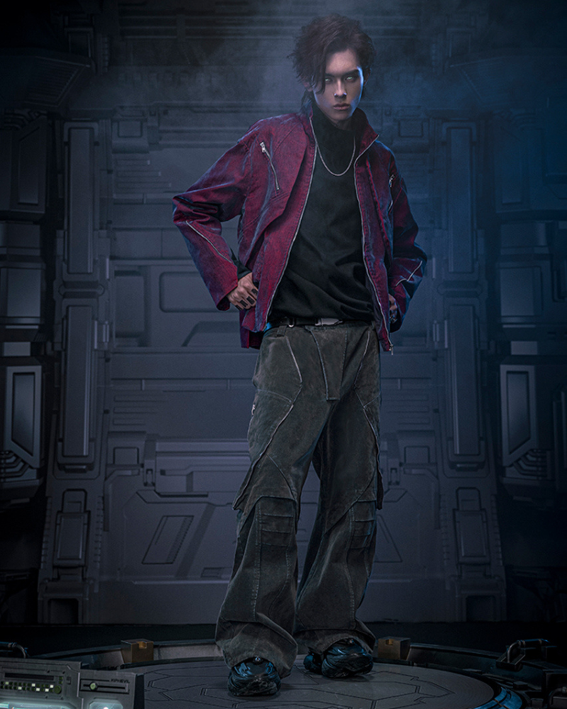 Cyberpunk Outfits Unisex Velvet Short Jacket