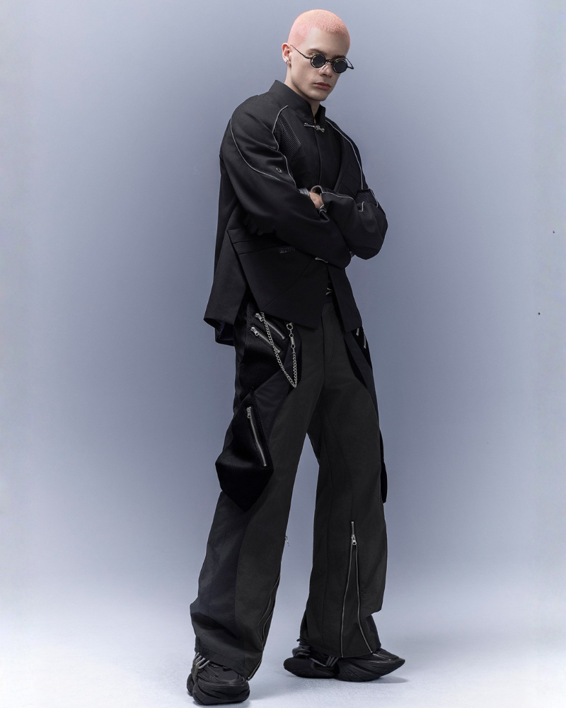 Cyberpunk Outfits Wide-Leg Pants