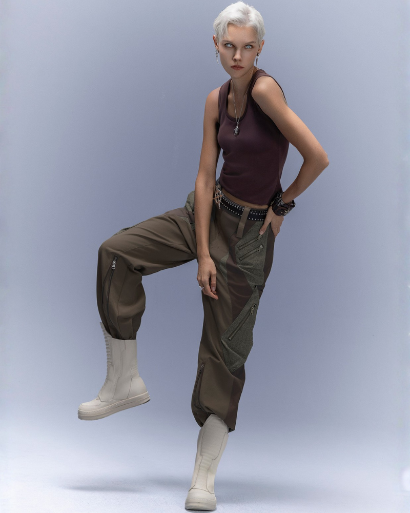 Cyberpunk Outfits Wide-Leg Pants