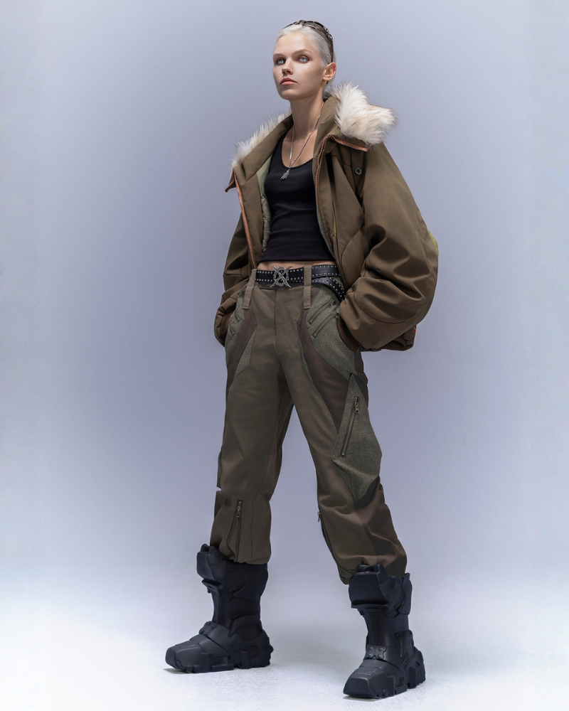 Cyberpunk Outfits Wide-Leg Pants