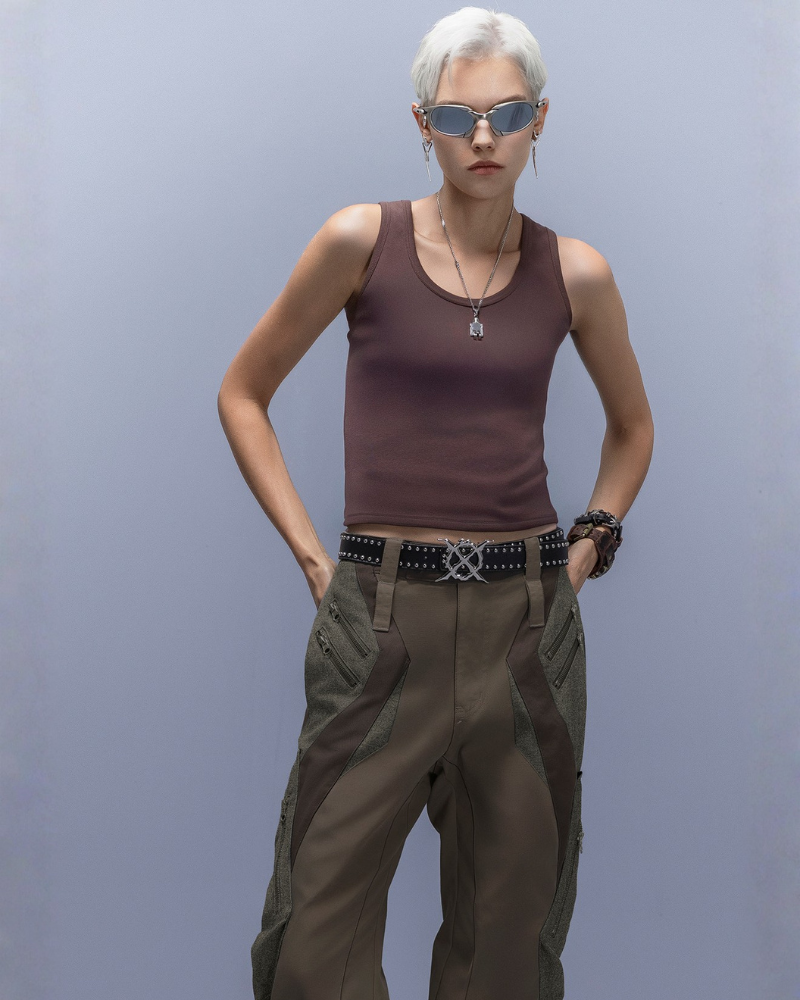 Cyberpunk Outfits Wide-Leg Pants