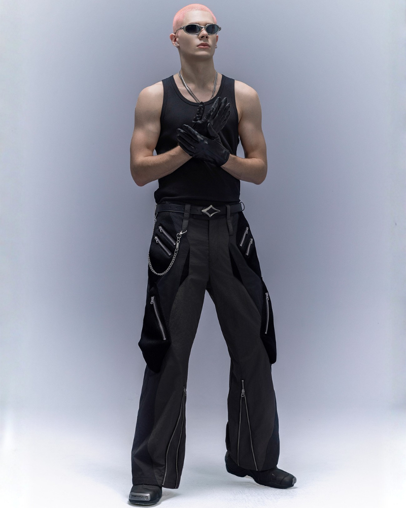 Cyberpunk Outfits Wide-Leg Pants