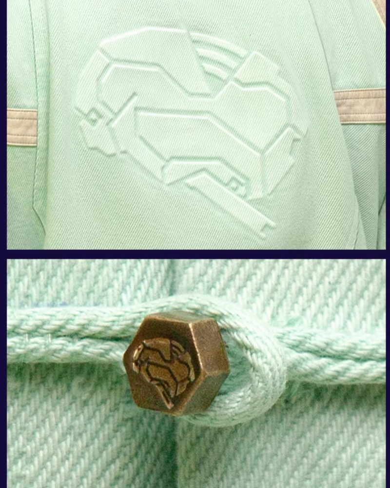 Cyberpunk Outfits 3D Embossed PU Patchwork Jacket