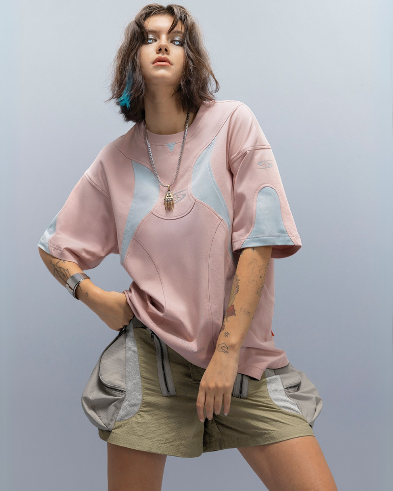 Cyberpunk Street-Style Star Arc Cocoon Pocket Shorts - Women