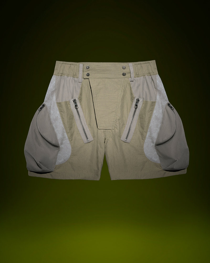 Cyberpunk Street-Style Star Arc Cocoon Pocket Shorts - Women