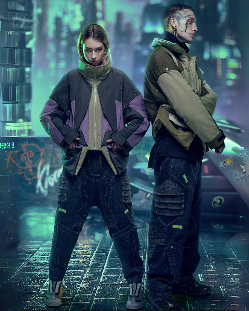 Cyberpunk Outfits Exotic Hacker Urban Winter Jacket