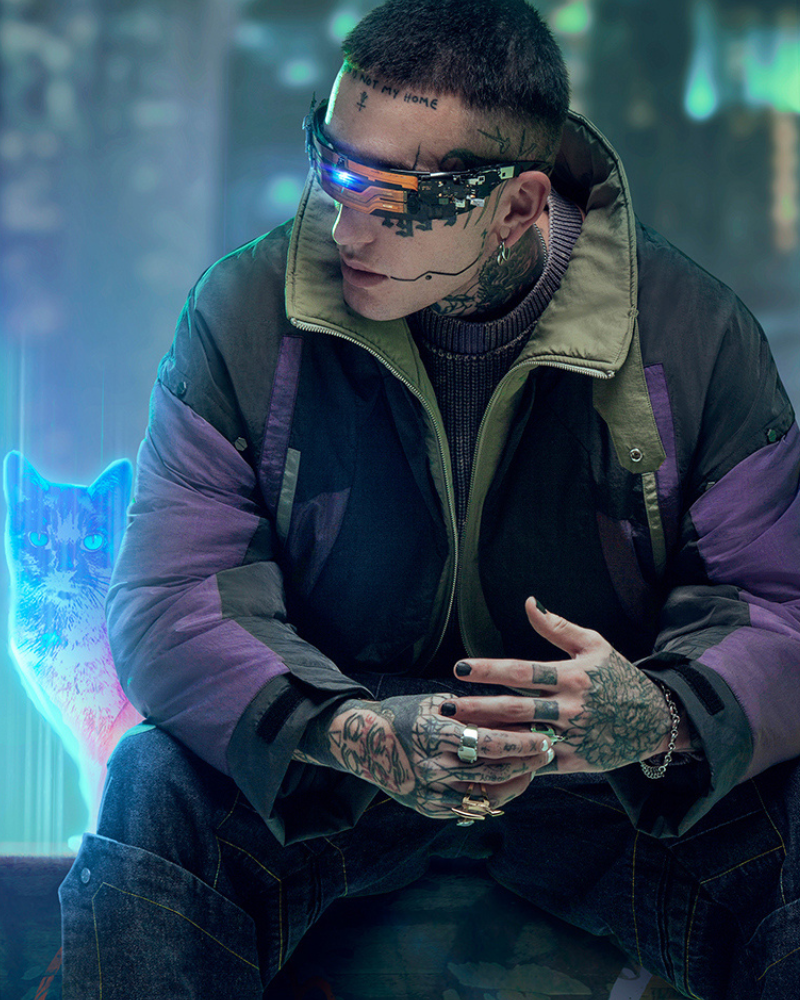 Cyberpunk Outfits Exotic Hacker Urban Winter Jacket