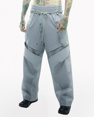 Cyberpunk Outfits White Ghost Unisex Patchwork Pants