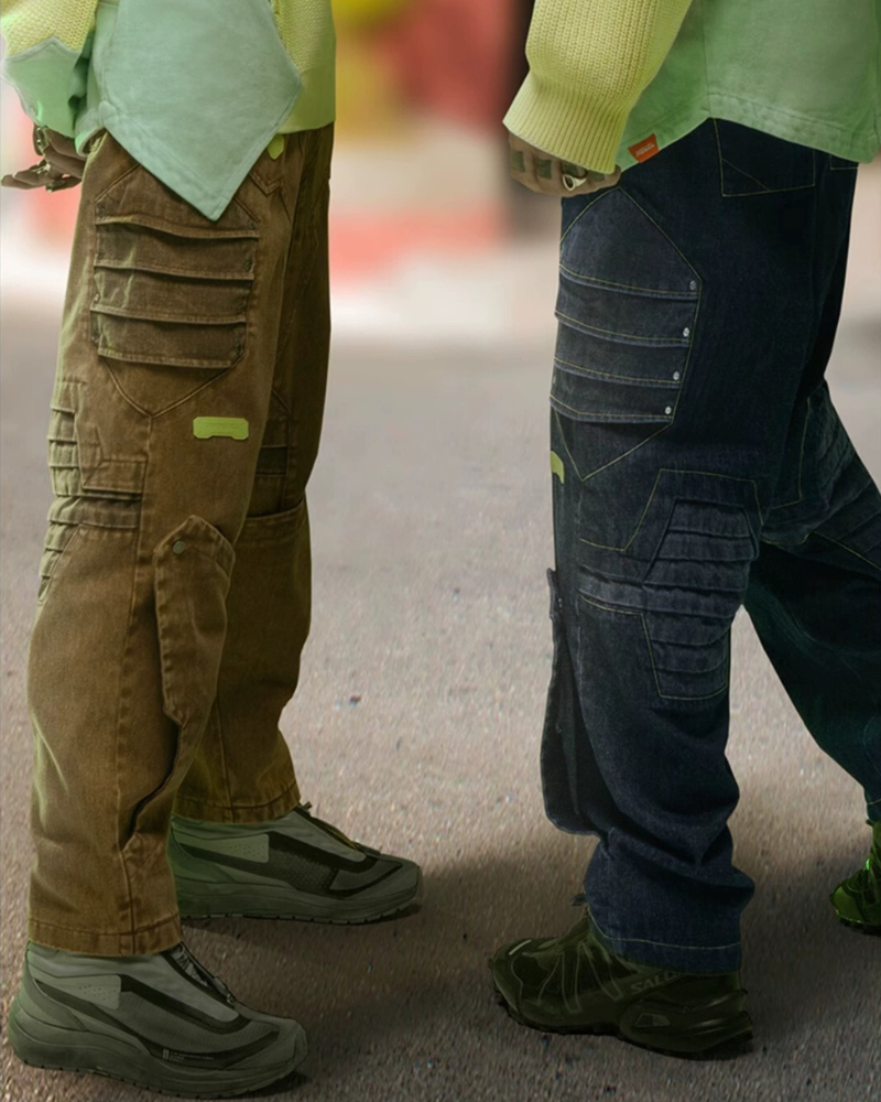 Cyberpunk Outfits Heavy Mecha Baggy Unisex Jeans