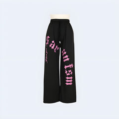 Black And Pink Cargo Pants