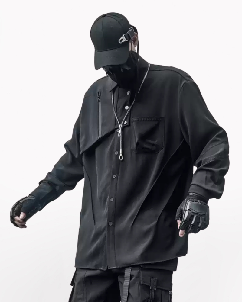 Yamamoto Black Long-Sleeve Shirt