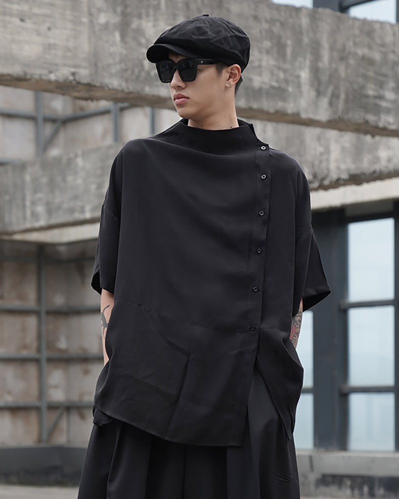 Yamamoto Relaxed Standing Collar Japanese Shirt