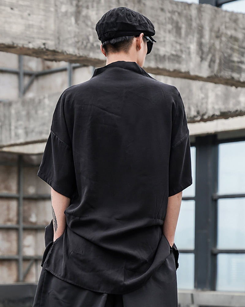 Yamamoto Relaxed Standing Collar Japanese Shirt