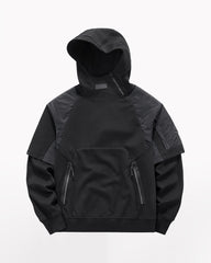 Functional Two-tone Spliced Tactical Hoodie