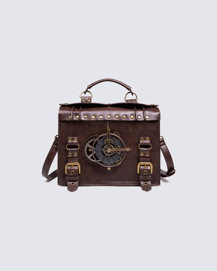 Vintage Steampunk Clock Design Handbag