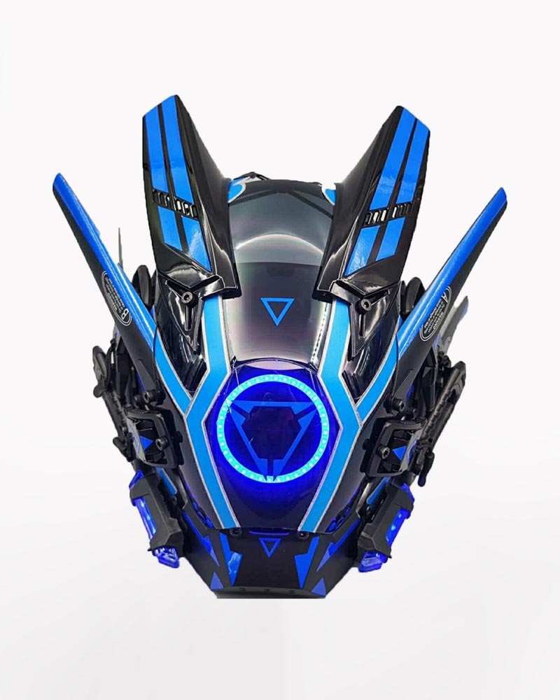 Iron Blood Warrior LED Cyberpunk Helmet Mask(LEDs available in 6 colors)