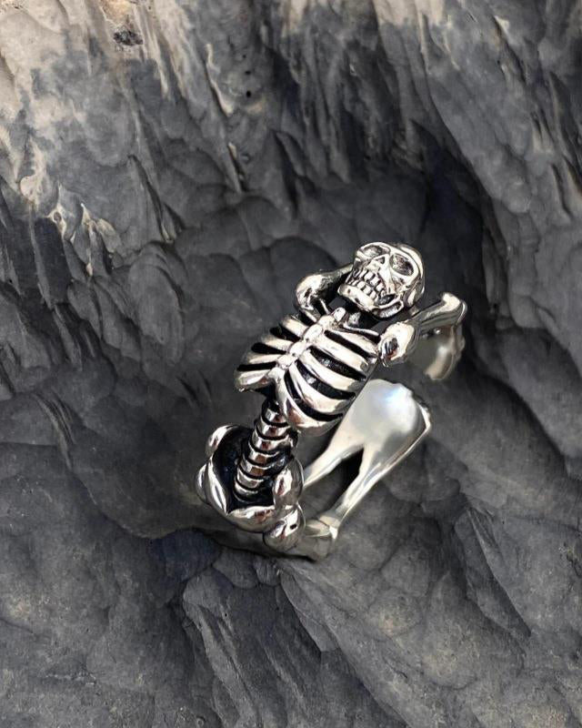 Skeleton Design Titanium Steel Ring