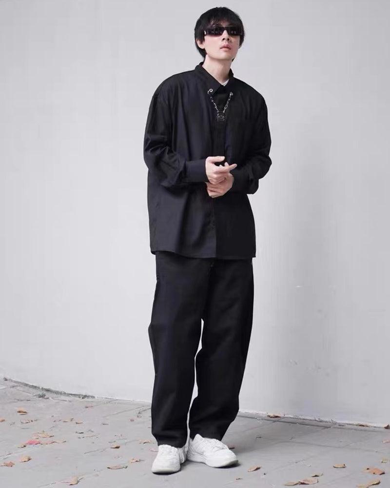 Chain Tie Long Sleeve Shirt