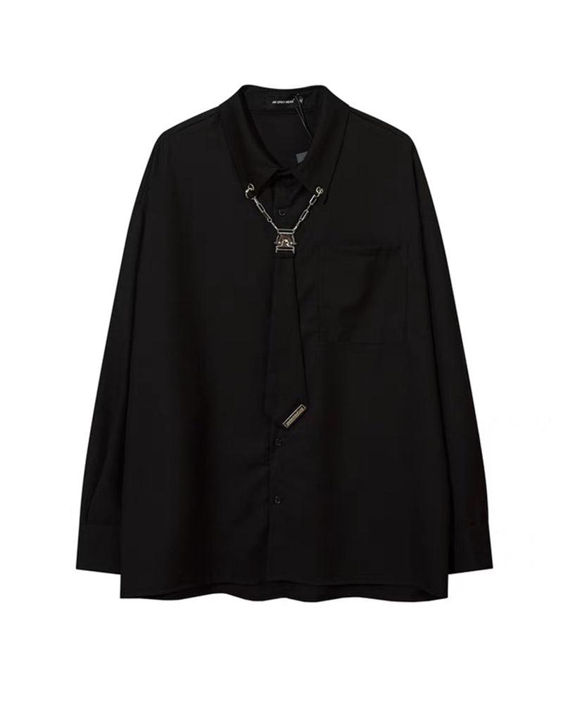 Chain Tie Long Sleeve Shirt