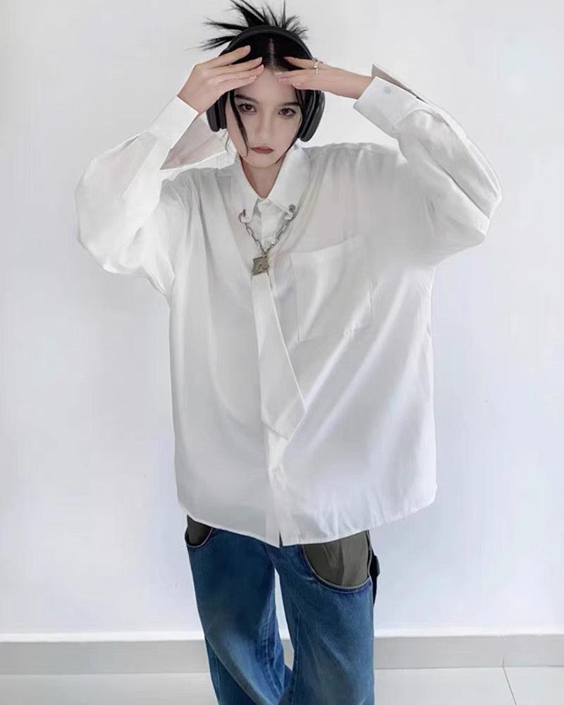 Chain Tie Long Sleeve Shirt
