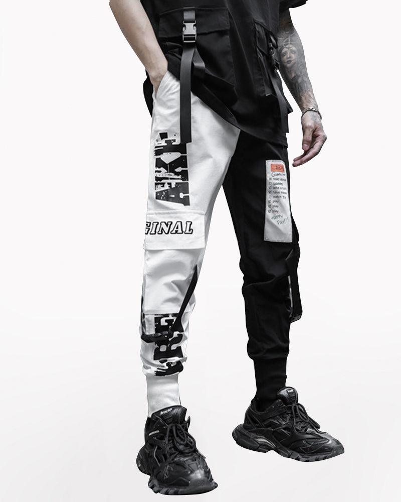 Ribbon Black and White Pants