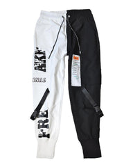 Ribbon Black and White Pants