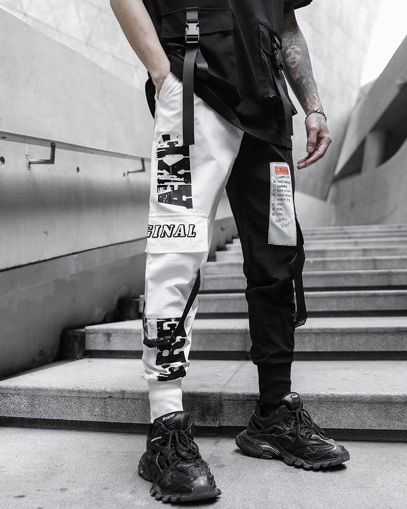 Ribbon Black and White Pants
