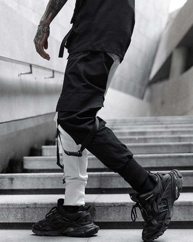 Ribbon Black and White Pants
