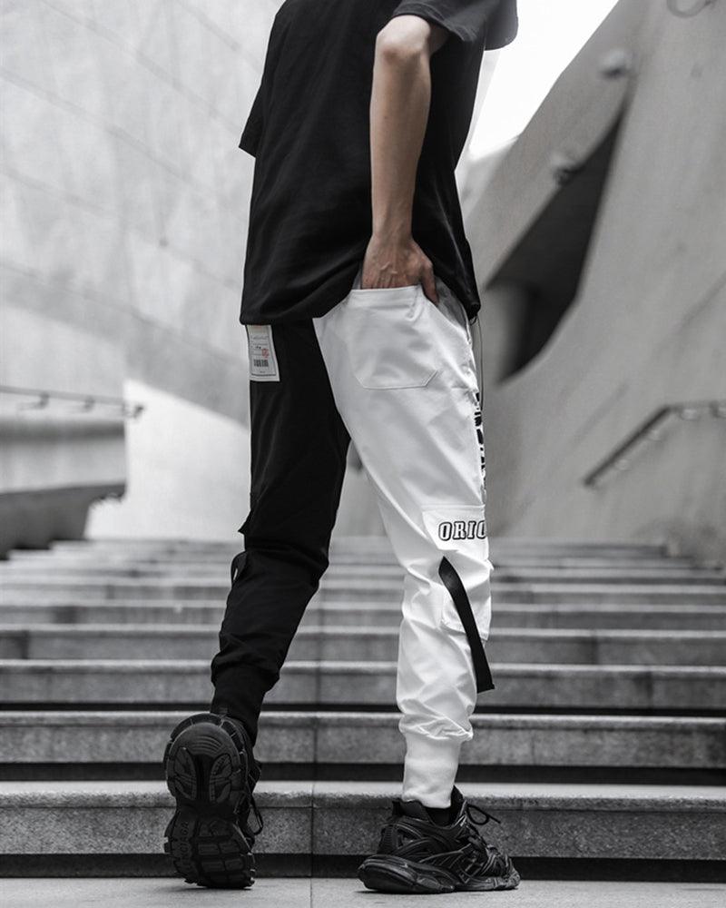 Ribbon Black and White Pants