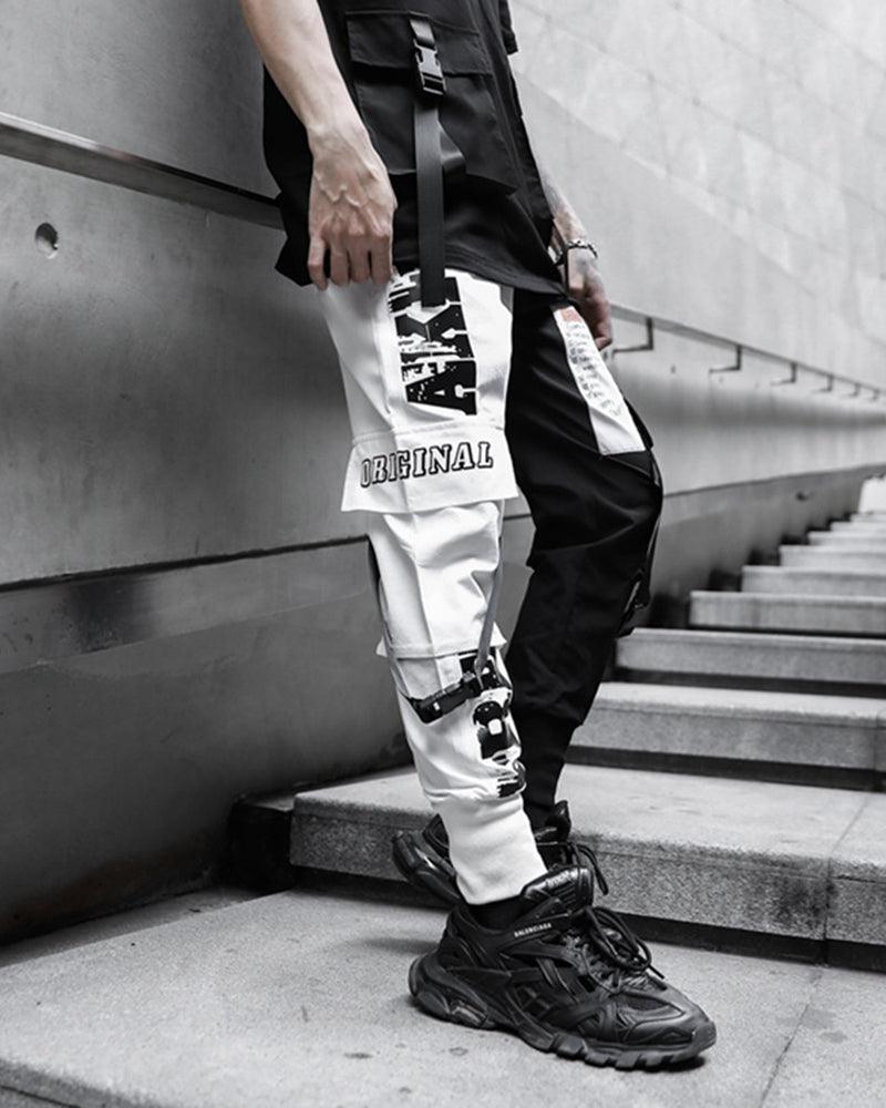 Ribbon Black and White Pants