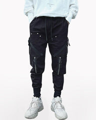 Black Slim Cargo Jogger Pants